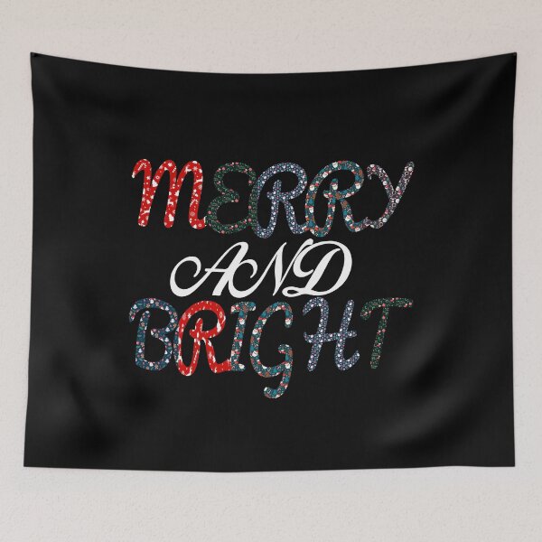 Item preview, Merry and Bright Festive Christmas Typography designed and sold by PrintistryArt.