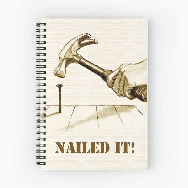 Item preview, Hammer and Nail, Nailed it! Hand Drawn Image designed and sold by JoyfulWhimsy.
