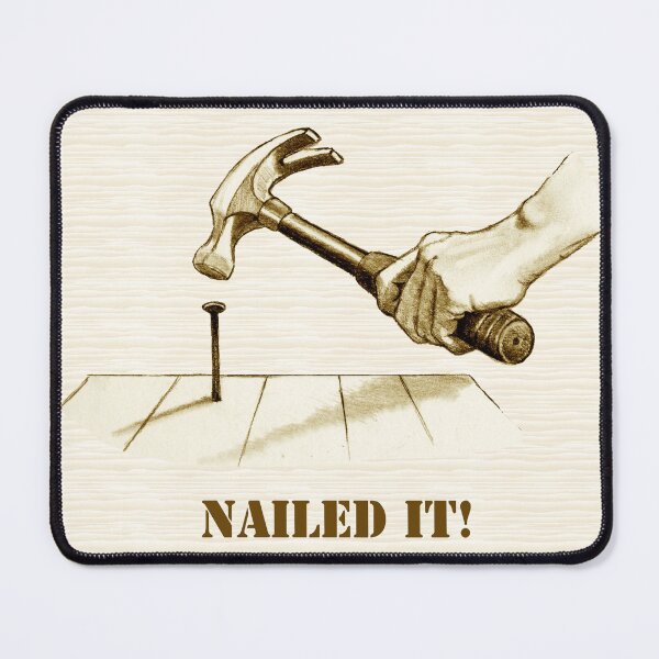 Item preview, Hammer and Nail, Nailed it! Hand Drawn Image designed and sold by JoyfulWhimsy.