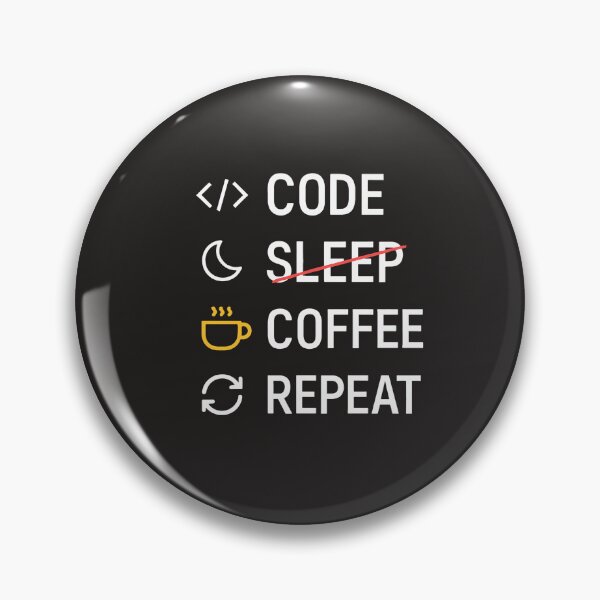 Item preview, CODE • SLEEP (struck) • COFFEE • REPEAT — Programmer Life Tee designed and sold by Glam-Spot.