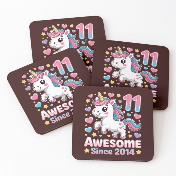 Item preview, Awesome Since 2014 Unicorn 11 Year Old 11th Birthday Girl designed and sold by tabdejinti.
