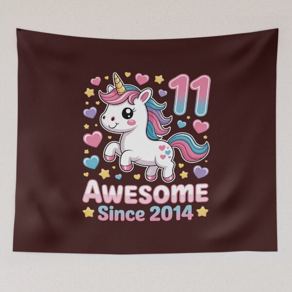 Item preview, Awesome Since 2014 Unicorn 11 Year Old 11th Birthday Girl designed and sold by tabdejinti.