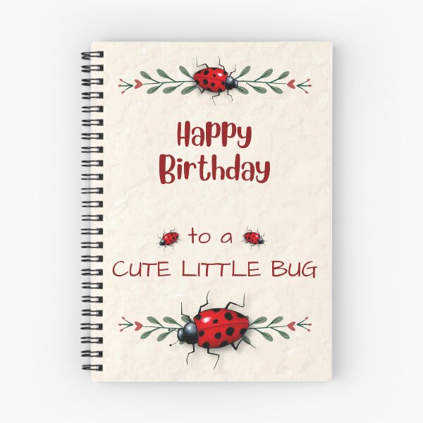 Item preview, Happy Birthday To Cute Little BUG with Ladybug Art Illustration Child Birthday designed and sold by JoyfulWhimsy.
