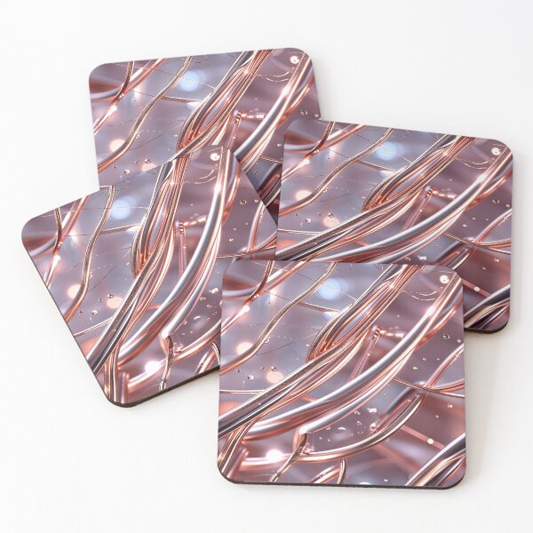 Item preview, Rose Gold Energy – 3D Metallic Abstract Pattern designed and sold by HNDesignStudio.