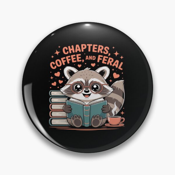 Item preview, Back To School Chapters Coffee Feral Raccoon Librarian designed and sold by tabdejinti.
