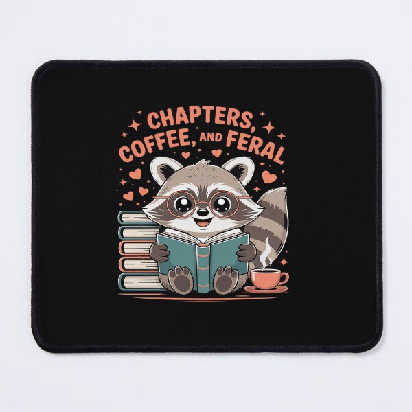Item preview, Back To School Chapters Coffee Feral Raccoon Librarian designed and sold by tabdejinti.