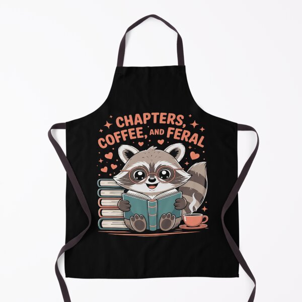 Item preview, Back To School Chapters Coffee Feral Raccoon Librarian designed and sold by tabdejinti.