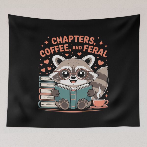 Item preview, Back To School Chapters Coffee Feral Raccoon Librarian designed and sold by tabdejinti.