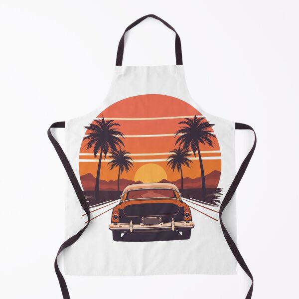 Item preview, Retro Sunset Drive – Vintage Car and Palm Trees Design designed and sold by ZYNORAworld.