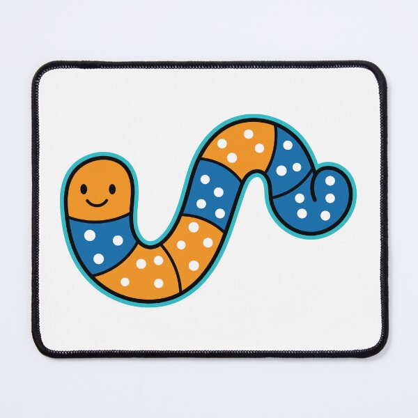 Item preview, Cartoon Style Blue Orange Worm designed and sold by Brainstorming99.