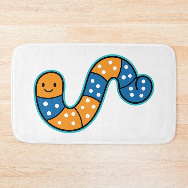 Item preview, Cartoon Style Blue Orange Worm designed and sold by Brainstorming99.