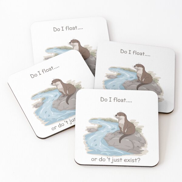 Item preview, Do I Float or Just Exist? – Funny Existential Otter Design designed and sold by ZYNORAworld.