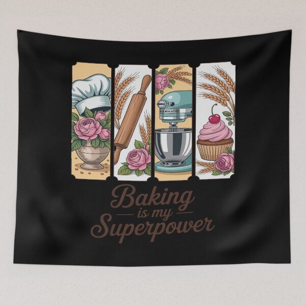 Item preview, Baking Baker Brushstroke Coquette Baking Is My Superpower designed and sold by BiellaSar.