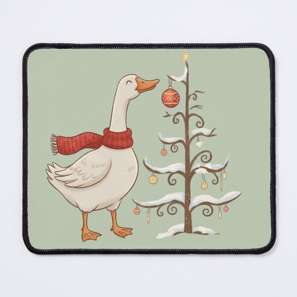 Item preview, Christmas Goose Decorating Tree – Cute Winter Animal Holiday Illustration for Festive Apparel & Gifts designed and sold by SkyTastic.