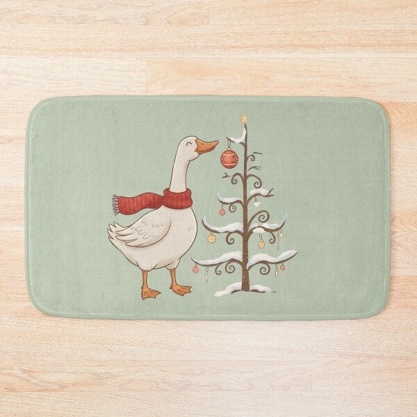 Item preview, Christmas Goose Decorating Tree – Cute Winter Animal Holiday Illustration for Festive Apparel & Gifts designed and sold by SkyTastic.