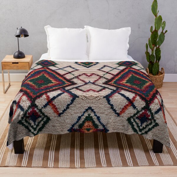 Item preview, Vibrant Geometric Moroccan Style Shag Rug designed and sold by SpaceBazaar.