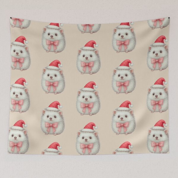 Item preview, Merry and Prickly Funny Christmas Hedgehog Design designed and sold by ketkacreations.