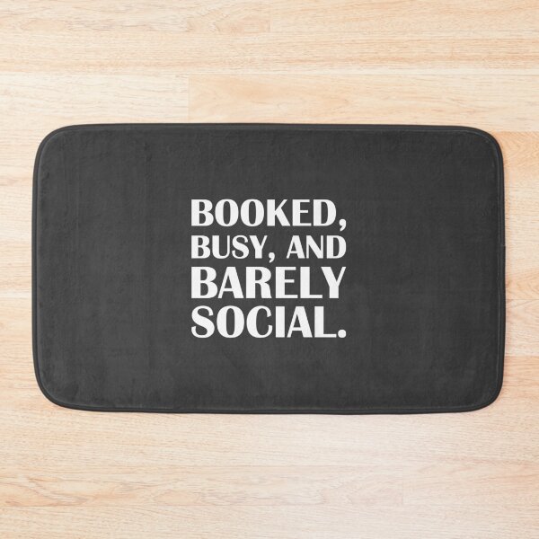 Item preview, Booked, Busy, and Barely Social. / Introvert Joke Funny T-Shirt Label designed and sold by introvertvibes.