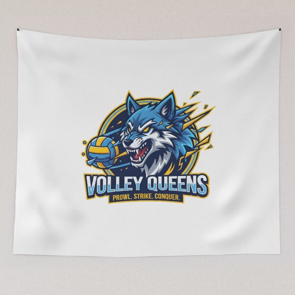 Item preview, Volley Queens – Prowl. Strike. Conquer. Wolf Volleyball Logo designed and sold by daila70.