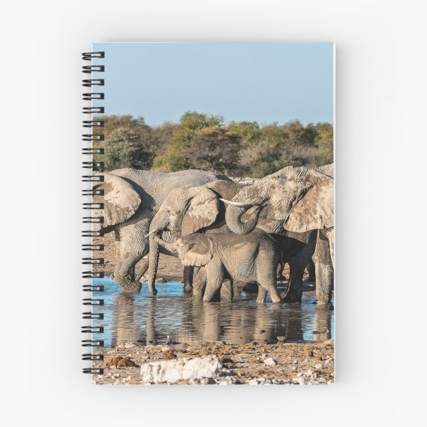 Item preview, Tender Thirst — Elephant Family at the Waterhole, Africa designed and sold by DavideAntoniani.