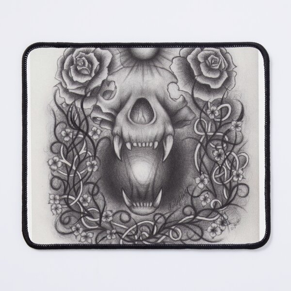 Item preview, floral bear skull  designed and sold by DarkTwistedArts.