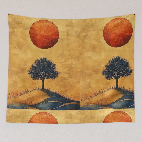 Item preview, Autumn Sunset and Tree Design Accessories - Abstract Nostalgia in Warm Tones - Limited Collection designed and sold by XNewStore.