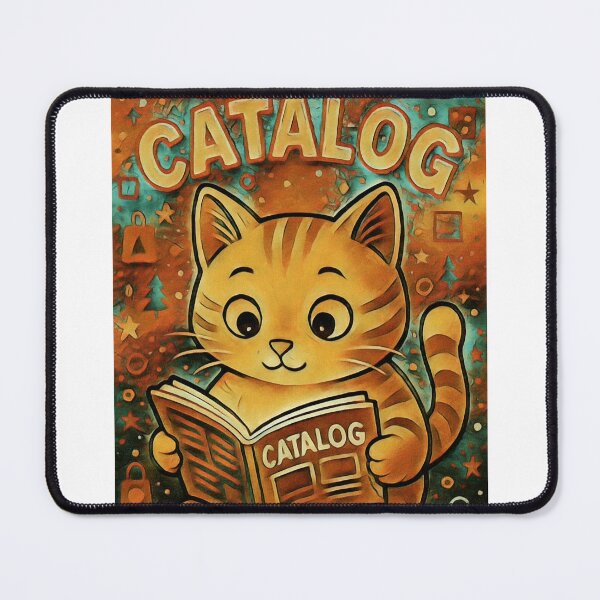 Item preview, Cute catalog cat reading a "CATalog" designed and sold by Gletschie.