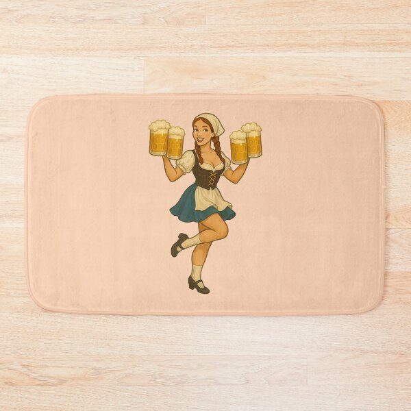 Item preview, Vintage Oktoberfest Pinup Beer Girl Retro Art designed and sold by PinUpPizzazz.