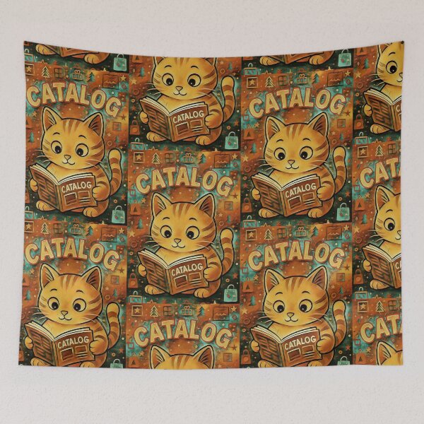 Item preview, Cute catalog cat reading a "CATalog" designed and sold by Gletschie.