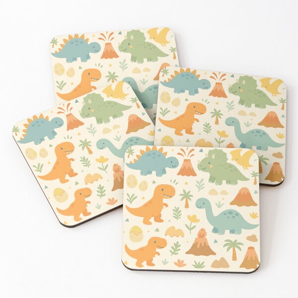 Item preview, Happy Dinos – Cute Prehistoric Kids Pattern designed and sold by HNDesignStudio.