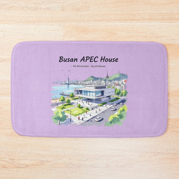 Item preview, Busan APEC House – 3D Minimalist Watercolor Sketch , designed and sold by PaintMeWorld.
