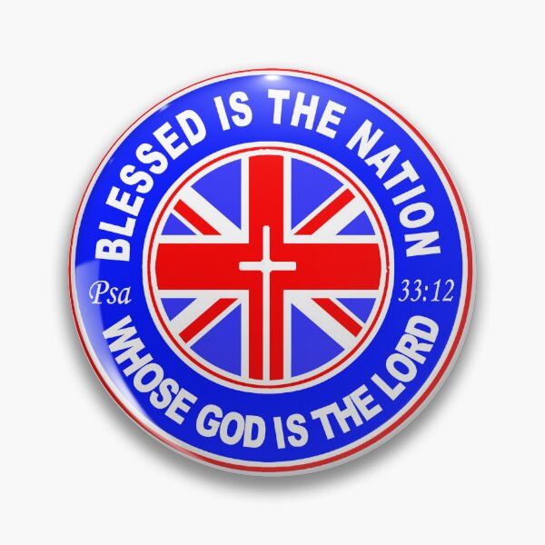 Item preview, Blessed is the nation whose God is the LORD (Psa 33:12) Union Jack designed and sold by sociographix.