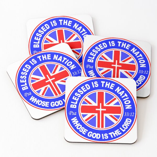 Item preview, Blessed is the nation whose God is the LORD (Psa 33:12) Union Jack designed and sold by sociographix.