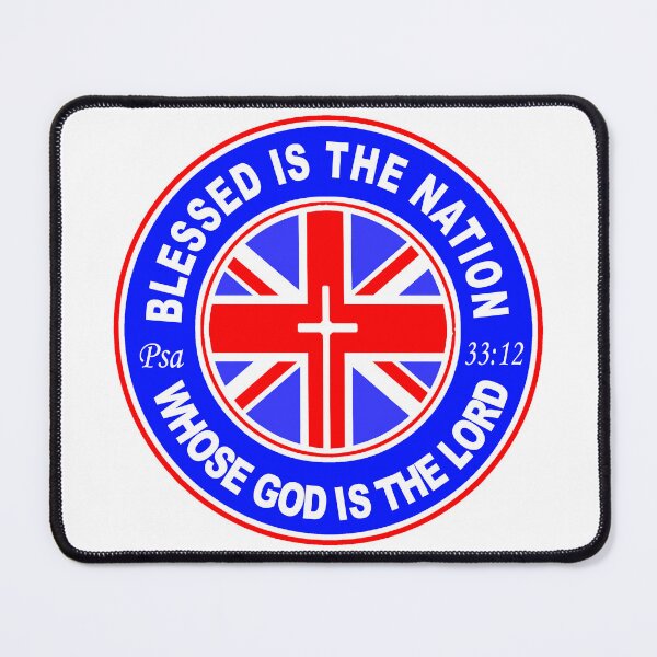 Item preview, Blessed is the nation whose God is the LORD (Psa 33:12) Union Jack designed and sold by sociographix.