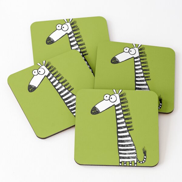 Item preview, Funny Cartoon Zebra Showing Off Its Stripes and Goofy Smile Like a True Whimsical Star Against Bright Green designed and sold by OlfactoART Studio.