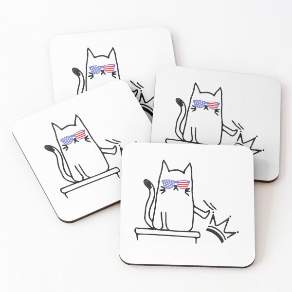 Item preview, Cat No Kings in America Funny Political Cat Lady designed and sold by ivotee.