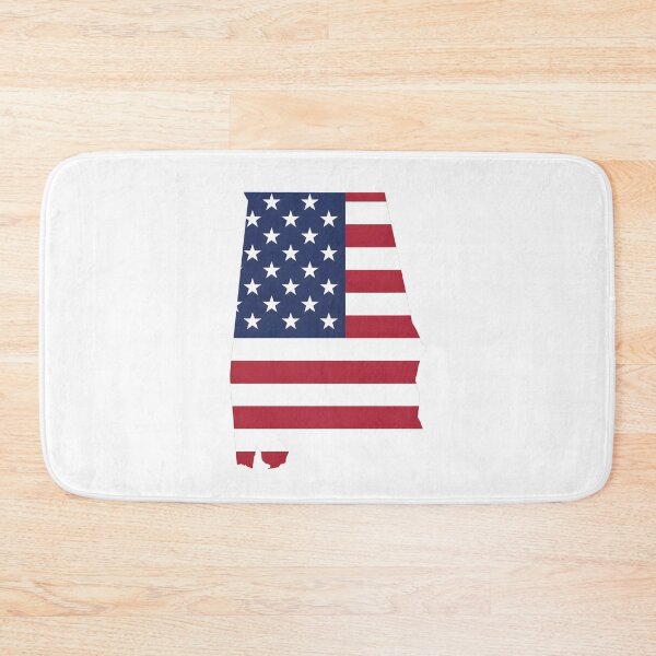 Item preview, Alabama USA Flag Silhouette – Stars and Stripes State Outline designed and sold by Paper Drip.