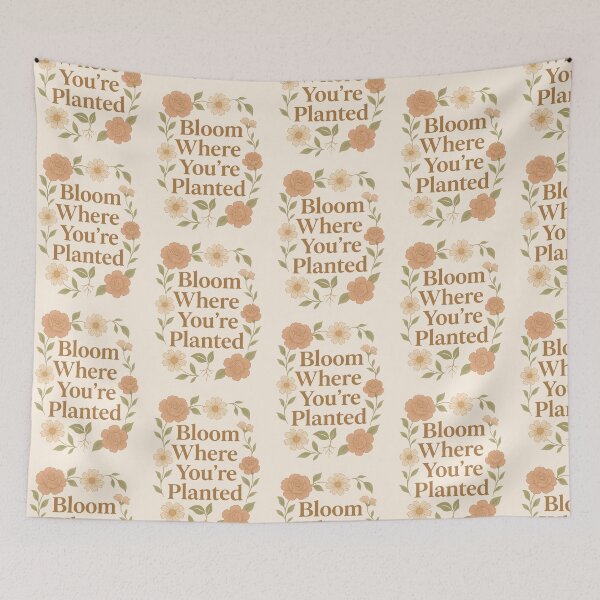 Item preview, Bloom Where You’re Planted – Soft Green Aesthetic Quote Design designed and sold by astersgraphics.