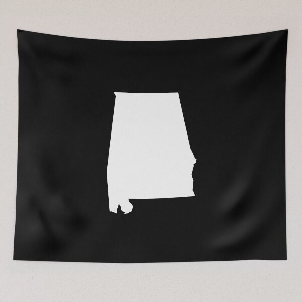 Item preview, Alabama Map Silhouette – Minimal Black and White designed and sold by Paper Drip.