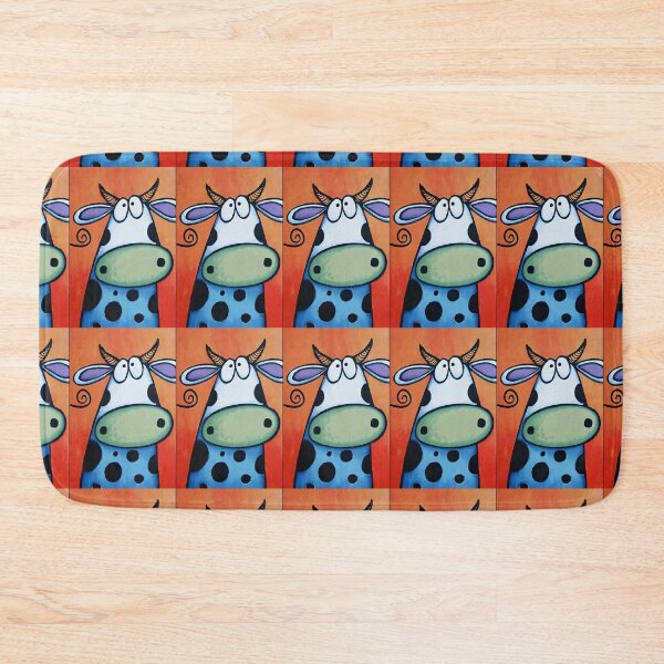 Item preview, This Whimsical Cow Staring Wide-Eyed Against a Vibrant Backdrop Like It Knows All Your Secrets designed and sold by OlfactoART Studio.