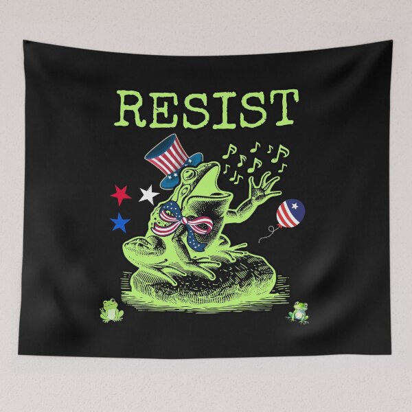 Item preview, Resist Portland Frog Save Democracy Protest Design designed and sold by EarthArtDesigns.