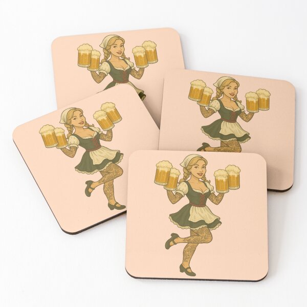 Item preview, Vintage Oktoberfest Pinup Beer Girl Retro Art designed and sold by PinUpPizzazz.