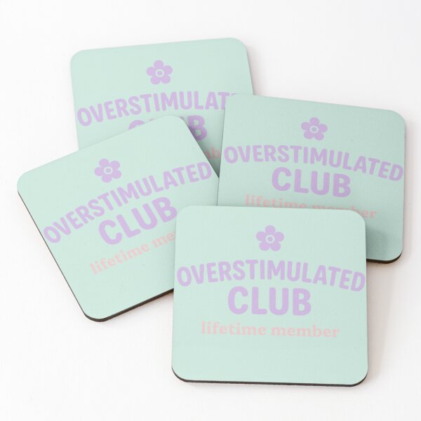 Item preview, Overstimulated Club – Aesthetic Pastel Minimalist Design designed and sold by AbstractVortex.