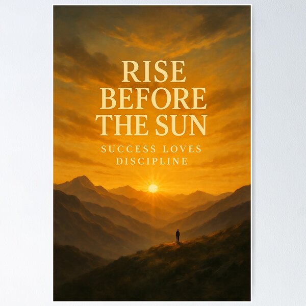 Item preview, Rise Before the Sun – Motivational Sunrise designed and sold by PosterFuel.