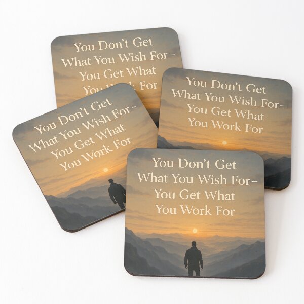 Item preview, You Get What You Work For – Epic Motivational Landscape designed and sold by PosterFuel.
