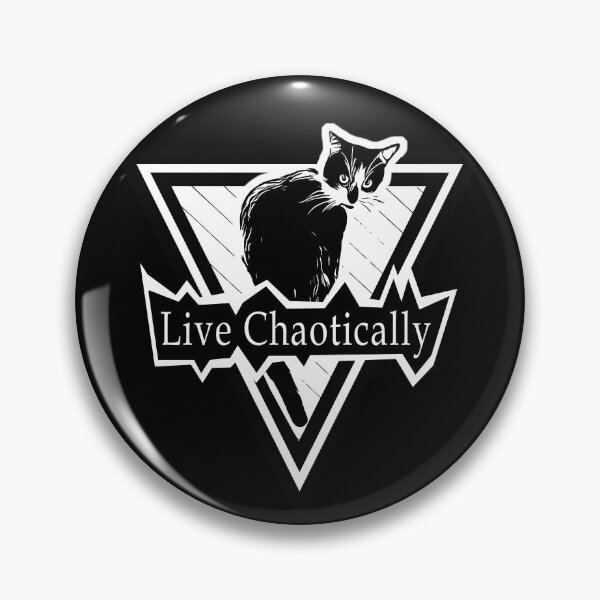 Item preview,  Live Chaotically - Angry Cat Stare - Simple Mayhem Designs designed and sold by Simple Mayhem Designs.
