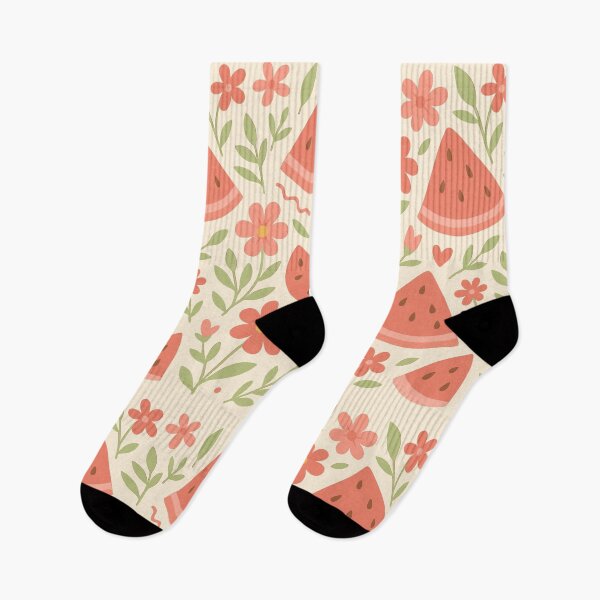 Item preview, Sweet Summer – Watermelon & Flowers Patter designed and sold by HNDesignStudio.