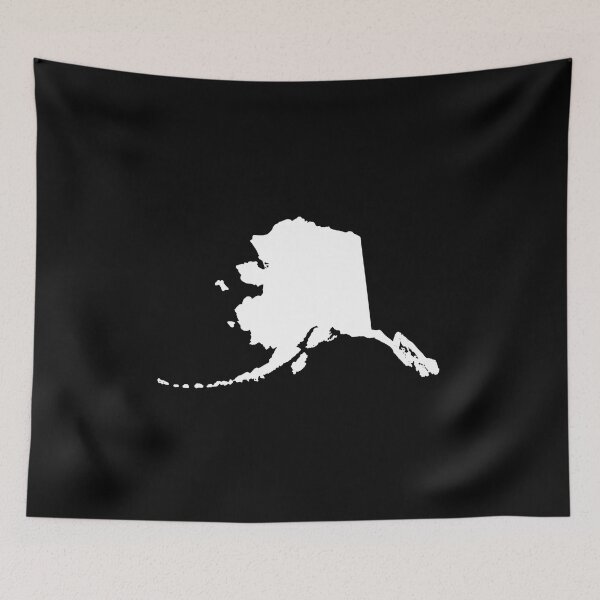 Item preview, Alaska Map Silhouette – Minimal Black and White designed and sold by Paper Drip.