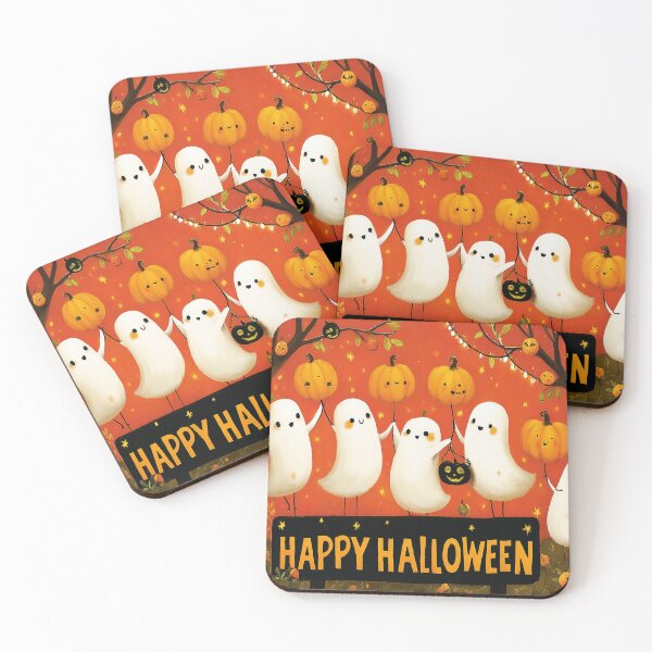 Item preview, Ghostly Halloween Party with Pumpkins designed and sold by Alt Image Prints.