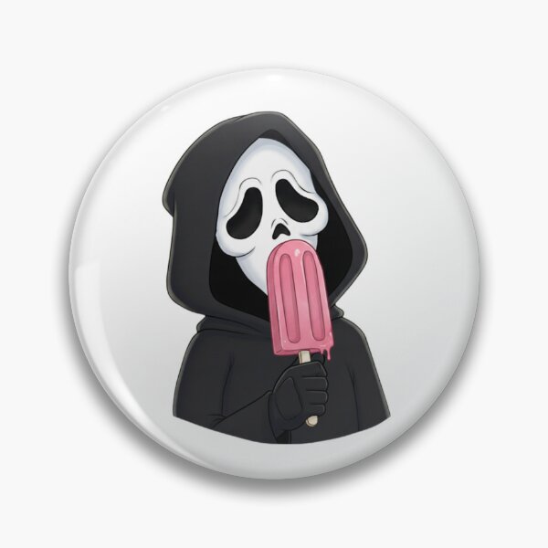 Item preview, Scream popsicle heart meme movie ghostface ghost face parody weird love pink designed and sold by CheeseBlueprint.